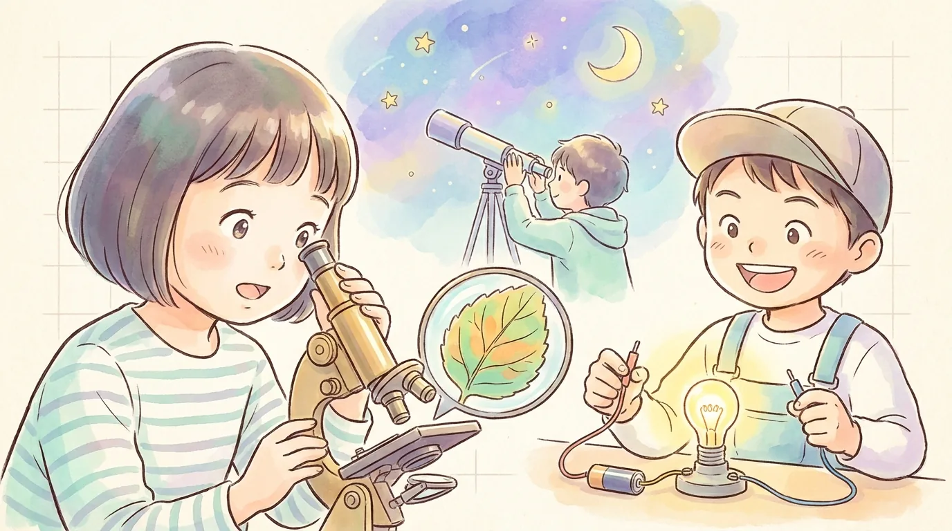 分野別・理科が好きになる体験ガイド（光・電気・天体・生き物）のアイキャッチ画像