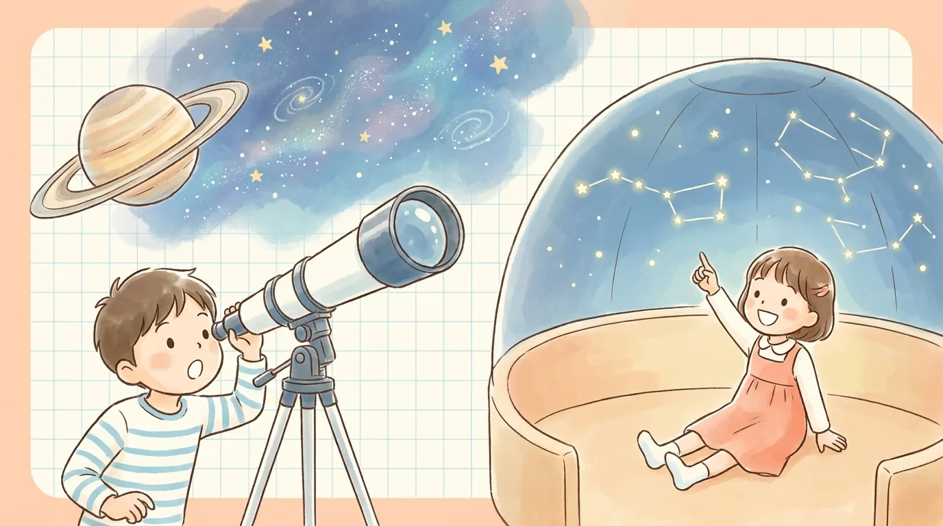 親子で楽しむ天文・星空観察の体験｜はじめの一歩のアイキャッチ画像