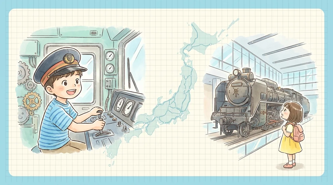 小学生と行ける鉄道体験・鉄道博物館 全国73か所ガイド｜エリア別・料金・運転体験の条件つきのアイキャッチ画像